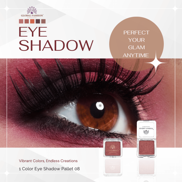 Global Fashion single eyeshadow preview matte shimmer finish ظلال عيون