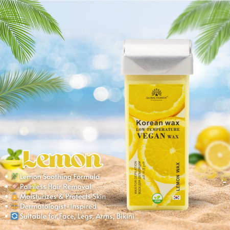 Roll-On Wax Cartridge 100ml – Hair Removal | Lemon Wax Cartridge Close View Hair Removal | شمع رول
Roll-On Wax Cartridge 100ml – Hair Removal | Lemon Paraffin Wax Detailed View Skin Care | شمع بارافين
