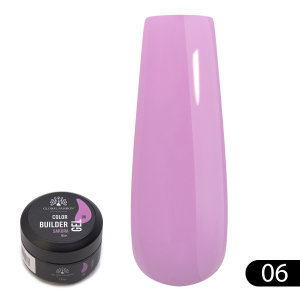 Global Fashion Color Builder Gel 15g | Nail Extension Gel | جل بيلدر ملون
