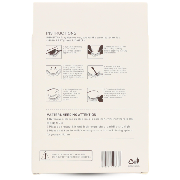 Global Fashion false eyelashes wispy mink cat eye fox eye رموش صناعية طبيعية