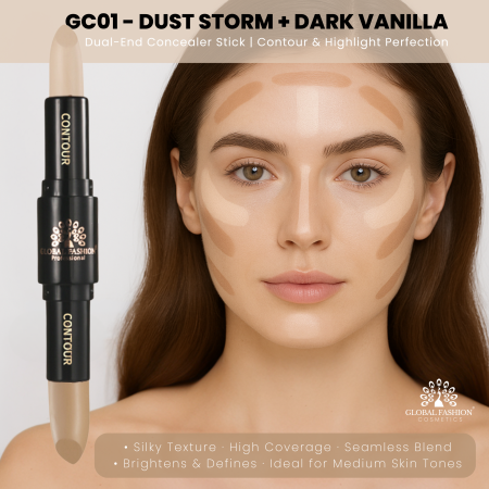 Global Fashion contour highlight stick close up sculpted glow finish قلم كونتور لقطة مقربة