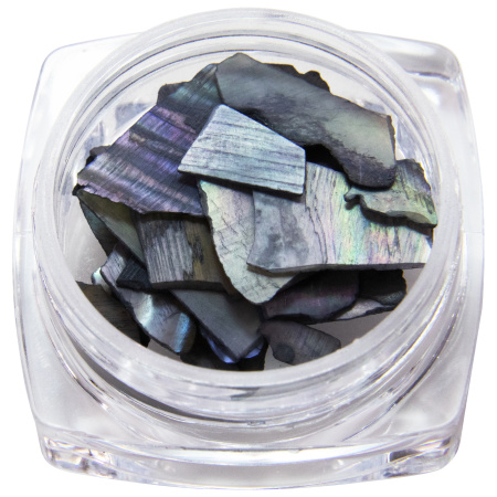 Nail decor, shells, gray, 1 pc