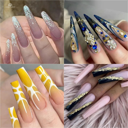 Global Fashion Gel Tips 4in1 01 Set – 192pcs Nail Extension Tips
