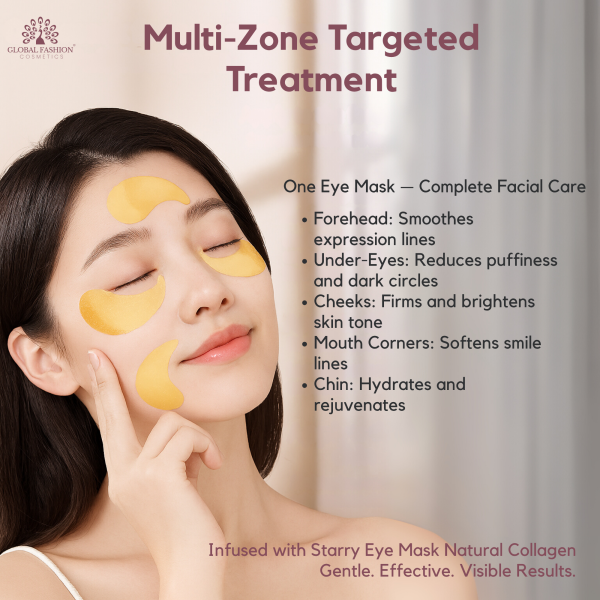 Korean 24K Gold Collagen Under Eye Patches 30 Pairs Under Eye Patches 30 Pairs - Collagen Eye Mask for Dark Circles & Puffiness UAE GCC | ماسك العين بالكولاجين