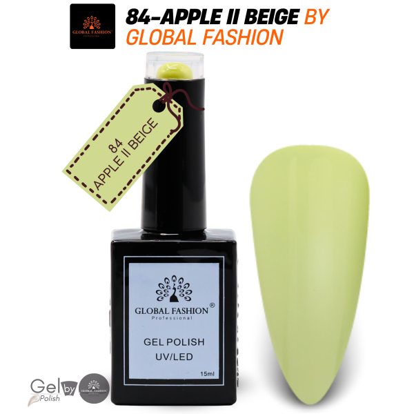 Mocha Moments Nail Polish 15ml UV LED | 84-Apple II Beige 1p Beige Brown Gel Nail Polish Bottle 15ml - UV LED Soak Off Nail Color UAE GCC | طلاء أظافر جل بني