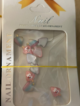 Volumetric 3D figures for manicure, nail design \"ice cream\" 10 pcs.