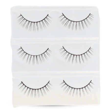 False eyelashes close up fluffy natural reusable strips رموش صناعية لقطة مقربة