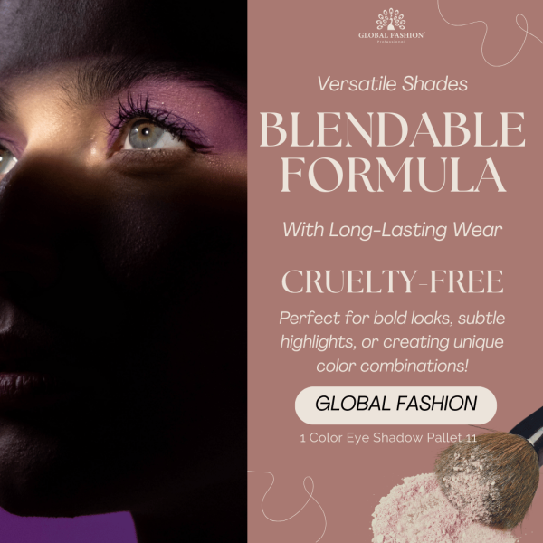 Global Fashion single eyeshadow preview matte shimmer finish ظلال عيون