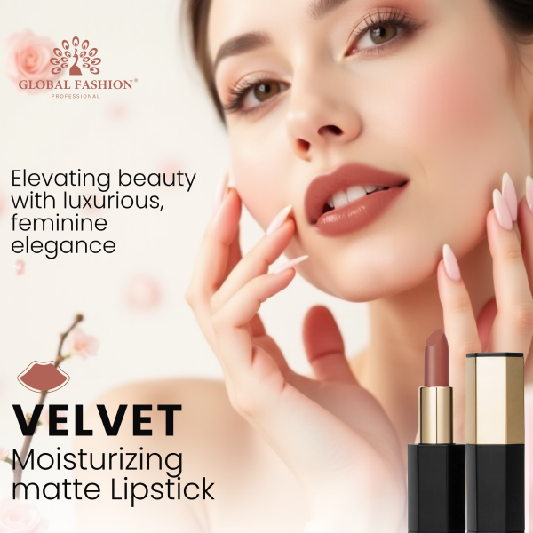 Velvet Moisturizing Matte Lipstick – Smudge-Proof (Shade 114, 3.5g) lipstick smooth texture rich color matte finish daily wear احمر شفاه ناعم لون غني لمسة مطفية