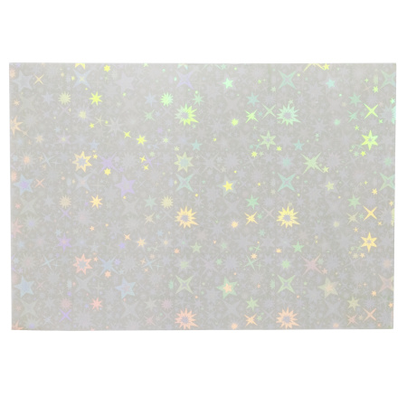 Nail design with holographic glare, star shape