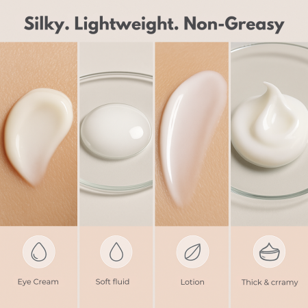 Vitamin E skincare set close up youthful glow finish مجموعة عناية بالبشرة لقطة مقربة
