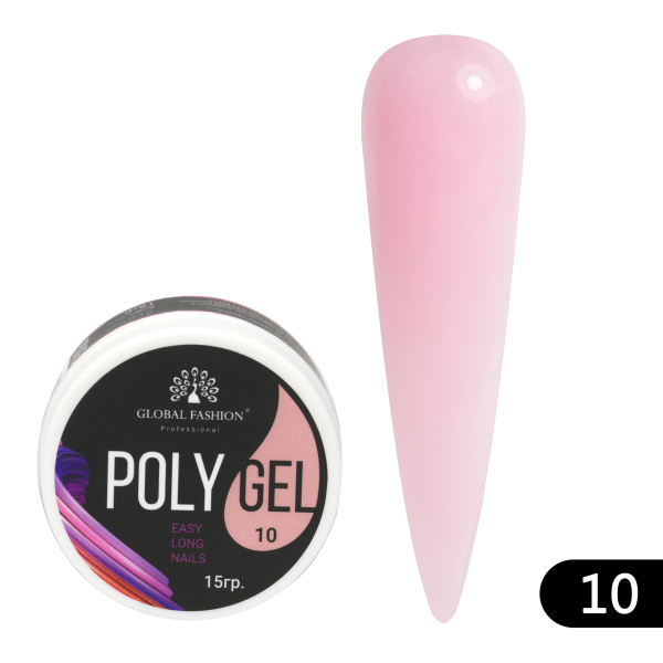 Global Fashion Polygel (Poly UV Gel) for Nail Extensions | 15g | 10