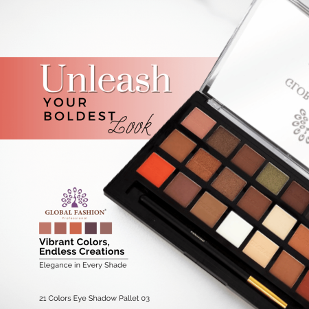 Global Fashion eyeshadow palette close up high pigment texture ظلال عيون لقطة مقربة
