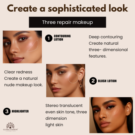 Global Fashion makeup stick close up cushion applicator glow finish ستيك مكياج لقطة مقربة