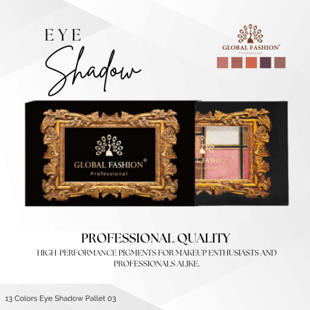 Global Fashion eyeshadow palette close up high pigment texture ظلال عيون لقطة مقربة
