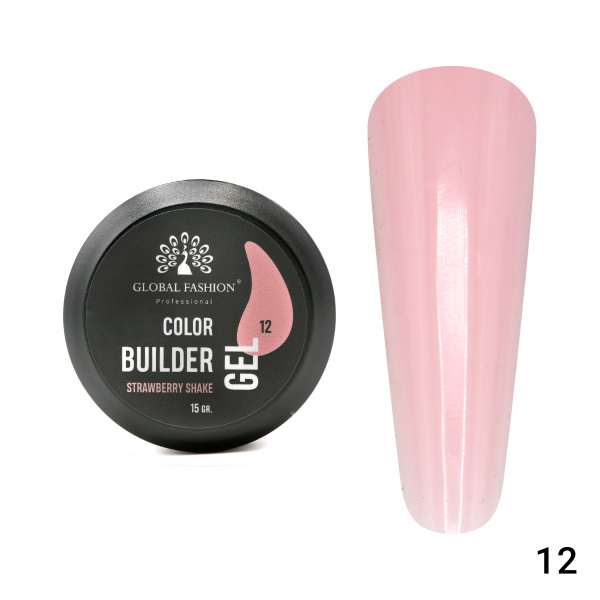 Color Builder Gel - Nail Modeling Gel 15g  | 12 - Strawberry shake