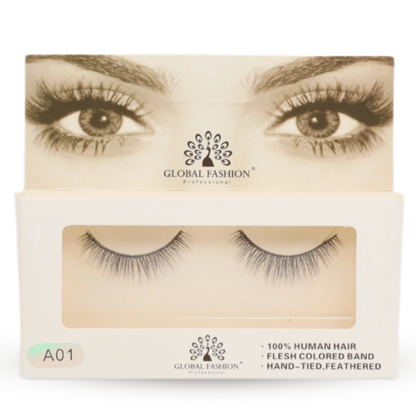 2 pcs wispy mink false eyelashes cat eye fox eye رموش صناعية طبيعية