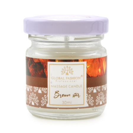 Massage candle Global Fashion, 30 ml, Brown star