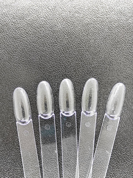 Paint palette on a ring, oval shape, transparent, 50 pcs