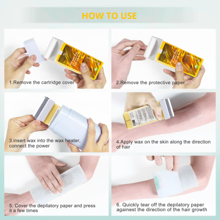 Roll-On Wax Cartridge 100ml – Hair Removal | Natural Wax Cartridge Close View Hair Removal | شمع رول
Roll-On Wax Cartridge 100ml – Hair Removal | Natural Paraffin Wax Detailed View Skin Care | شمع بارافين