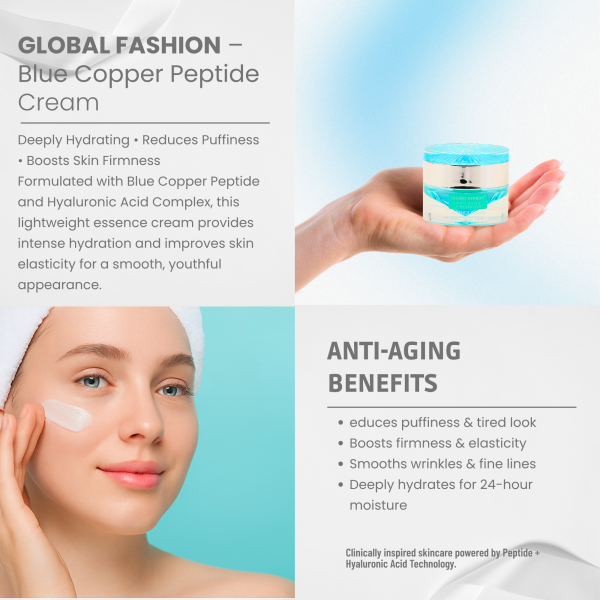 Blue Copper Peptide Face Cream 30g Face Cream Jar 30g - Hydrating Anti Aging Skincare Moisturizer UAE GCC | كريم وجه مرطب