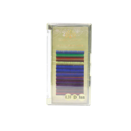 Eyelashes colored for extension Global Fashion 8 mm D 0.10