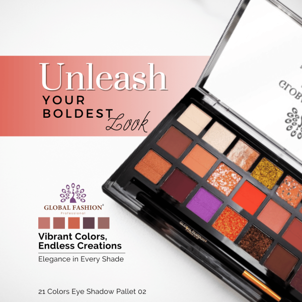 Global Fashion eyeshadow palette preview matte shimmer finish باليت ظلال عيون
