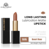Global Fashion matte lipstick close up high pigment moisturizing finish احمر شفاه مطفي مرطب لقطة مقربة
