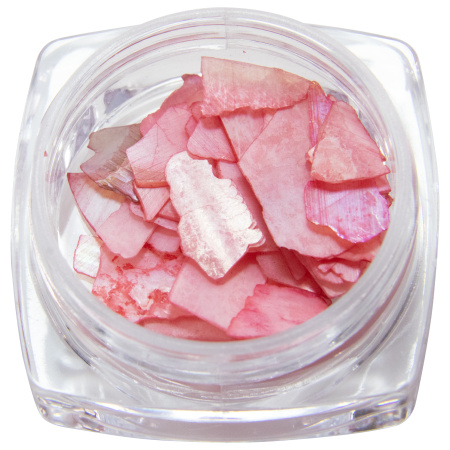Nail decor, shells, pink, 1 pc