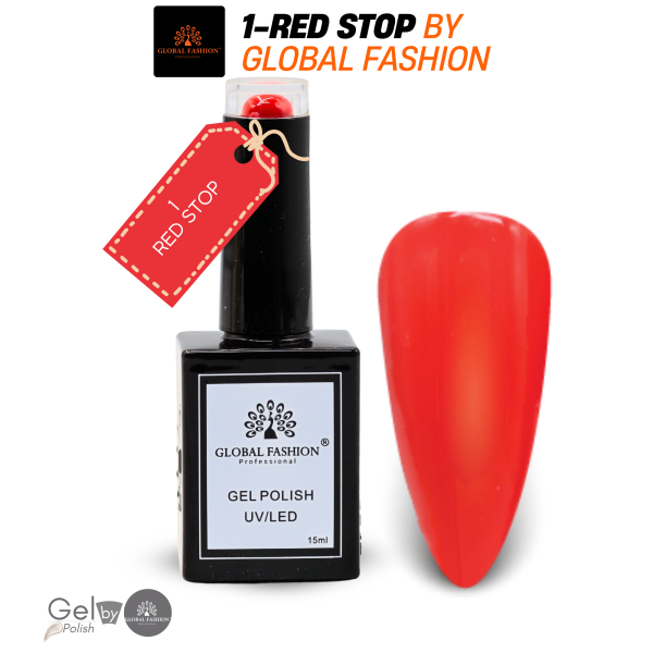 Red Rendezvous Gel Nail Polish Set 6 Colors 15ml Red Gel Nail Polish Bottle 15ml - UV LED Soak Off Nail Color UAE GCC | طلاء أظافر جل أحمر