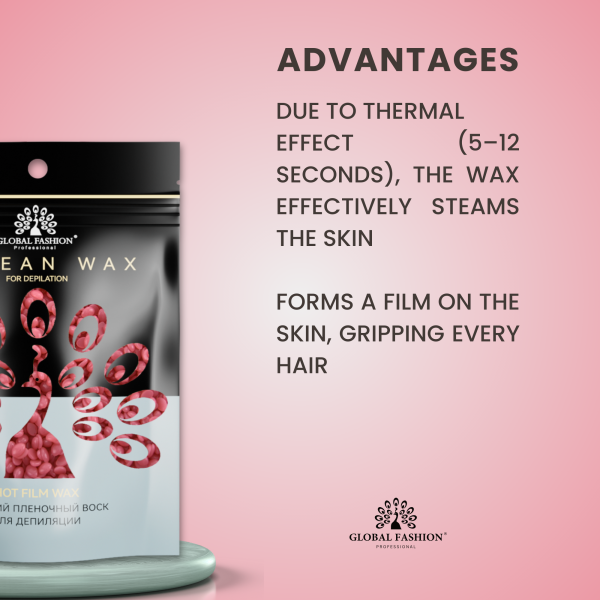Global Fashion Korean Hard Wax HOT PINK ROSE 1000g professional hair removal wax