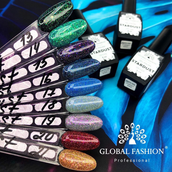 Stardust Glitter Gel Polish – 8 ml Shade 13 – Holographic Shine
