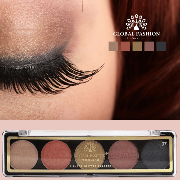 Global Fashion eyeshadow palette preview matte shimmer finish باليت ظلال عيون
