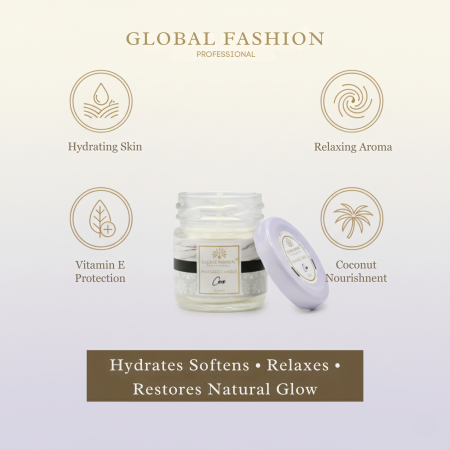 Global Fashion Massage Candle – 30 ml Aromatherapy Spa Candle in 21 Scents