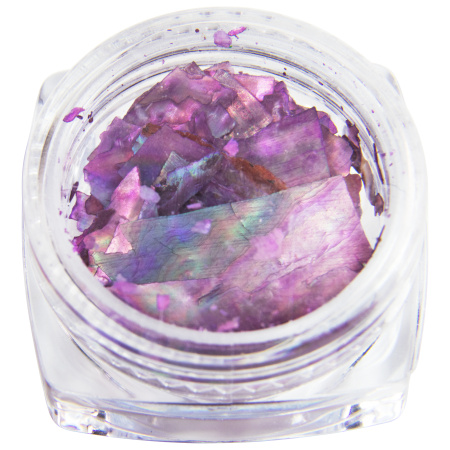 Nail decor, small shells, purple, 1 pc