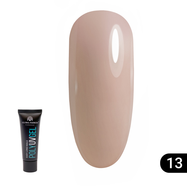Global Fashion Poly UV Gel 30g - Easy Long Nails Polygel | 13