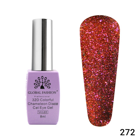 Gel polish cat eye 32D Chameleon Disco 8 ml, 272