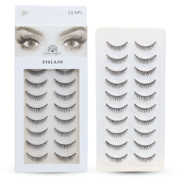 6D wispy mink false eyelashes fluffy cat eye fox eye رموش صناعية 6D
