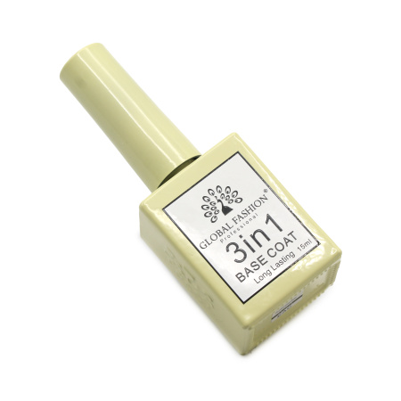 Global Fashion 3-in-1 Base Coat 15ml | Strengthening & Long-lasting Nail Base
جلوبال فاشن بيس كوت 3 في 1، 15 مل | قاعدة تقوية الأظافر طويلة الأمد
