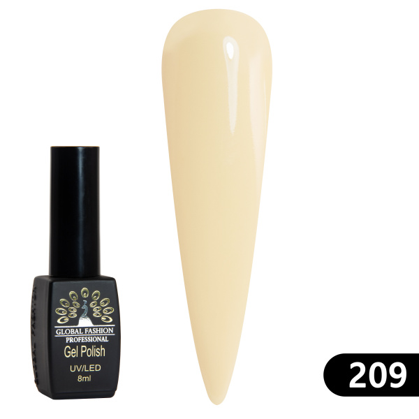 Gel polish BLACK ELITE 209, Global Fashion 8 ml