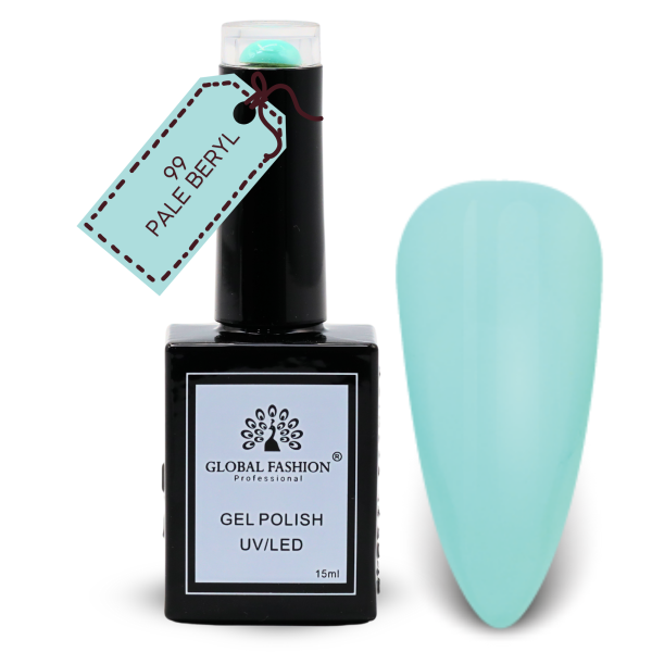 Garden Greens Nail Polish 15ml UV LED | 99-Pale Beryl 1p Mint Blue Gel Nail Polish Bottle 15ml - UV LED Soak Off Nail Color UAE GCC | طلاء أظافر جل