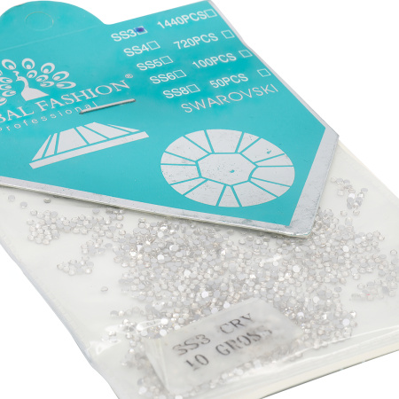 Crystal stones white Svarovski 1440 pcs, SS3, 10 GROSS