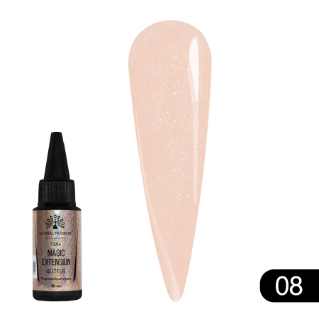 Global Fashion Gel with Shimmer Magic-Extension 30 ml 08