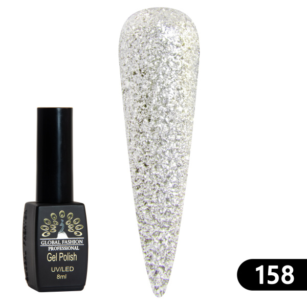 Gel polish BLACK ELITE 158, Global Fashion 8 ml