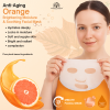 Korean Orange Collagen Facial Sheet Mask Pack of 10 Sheet Mask Close Up - Hydrating Collagen Facial Treatment | ماسك الوجه صورة مقربة