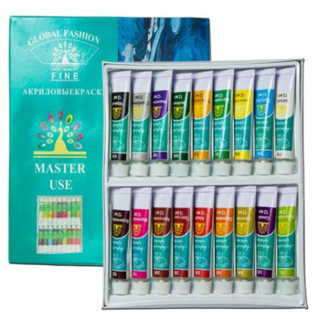 Acrylic paint 18 colors 12 ml