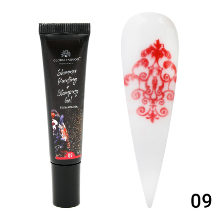 Gel paint for stamping and Chinese painting with shimmer Global Fashion, 8 ml 009