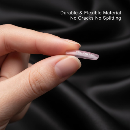 French Nail Tips 150pcs – Clear Gel Extensions Set Nail Tips Close View Extension Kit | اطراف اظافر
French Nail Tips 150pcs – Clear Gel Extensions Set Dual Nail Forms Detailed View | اظافر صناعية