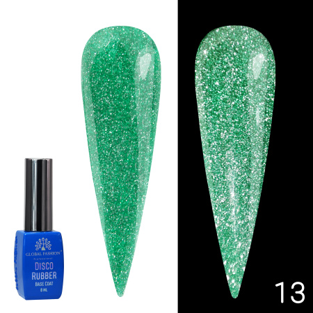 Rubber base Disco Opal reflective Global Fashion 8 ml, 13