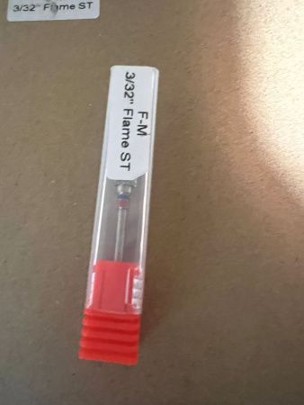Carbide tip, red-blue notch, F-M 3/32 Flame ST